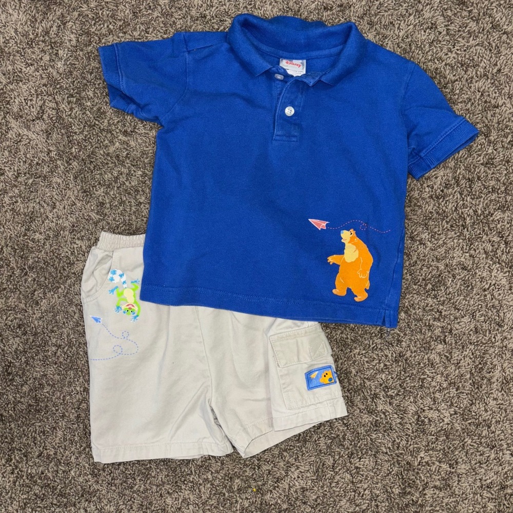 Disney Store Bear in the Big Blue House Polo Shirt and Shorts Set 4T